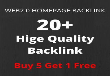 I Will Provide DA 40+ PA 30+ PR 6+ Web2.0 100+ homepage Backlink in 100 do-follow