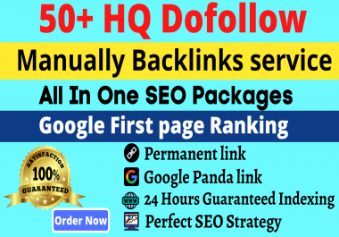 All In One 50+ Manual Dofollow Backlinks Web2, PBN, Profile, Wiki, Bookmark & Link Building Service