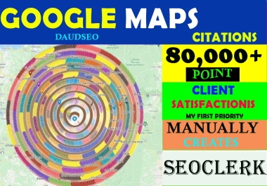 I will create 80,000 google maps citations for ranking gmb and local business SEO