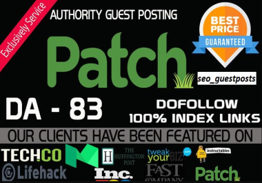 Write and Publish An Influential Guest Post On Patch Da 90 USA news Blog.