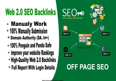 Manually Bulid 200 manual web 2 0 SEO backlinks