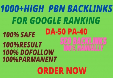 Manually Create 1000+DOFOLLOW High Authorized Google Dominating Backlinks.