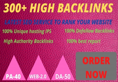 Get powerful 300+ pbn backlinks with high DA /PA on your homepage with a unique website.