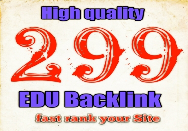 Now get most popular EDU Site 299 HQ Edu Backlink