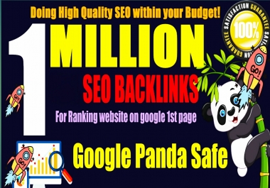 I will do HQ 1 million backlinks for your urls and keywords