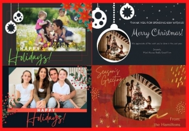 I will create amazing christmas cards and new year greetings cards