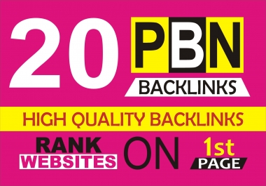 Build 20 PBN DA PA 30+ All Home Page high quality PBN Backlinks