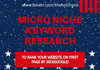 I will do micro niche keyword research for web