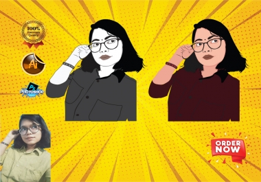 I will create minimal art,  vector portrait art and detail professional illustration