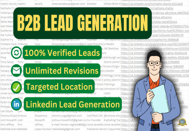 Do 100 Targeted B2B Lead generation Collect Linkedin Lead generation