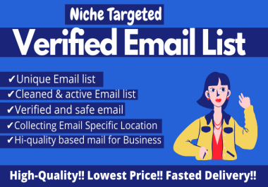 I Will Provide a Niche Targeted Verified Email List for Your Business