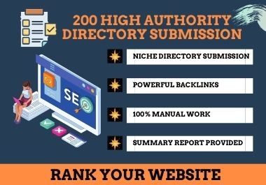 I will manually do 200 niche directory submissions for SEO backlinks