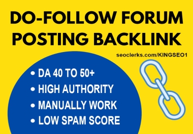 75 Dofollow Forum Backlinks DA 40 To 50+ Boost Your Site Ranking