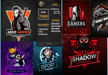 I will design very great gaming logo, esports, pubg clans