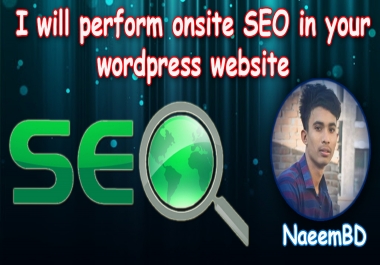 I will perform onsite SEO in your wordpress website over 90 percent