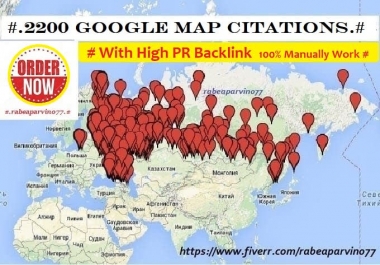 I will create 300 google map citations with high PR backlink
