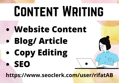 SEO friendly Website Content Writing Service from 500 to 1000 words