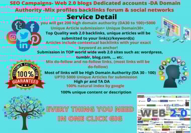 web 2 0 blogs dedicated accounts unique domains30