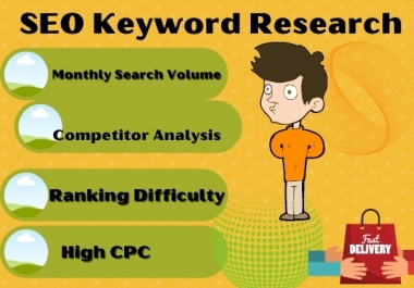 I will Do SEO keyword Research with 1 competitor Analyzed that actually ranks