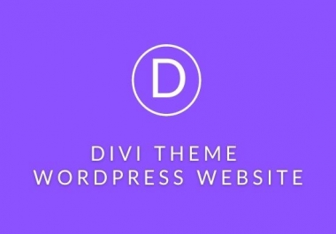 I will do a wordpress website with divi theme