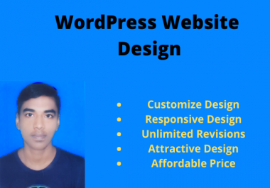 I will create personal, business wordpress website design