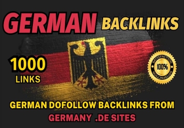 1000 German dofollow SEO Backlinks from Quality Sites