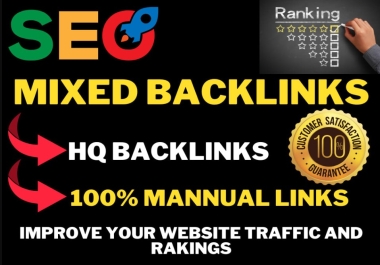 You will get mix backlinks for your website unique service