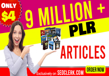 9 Million+ PLR Articles for content writing