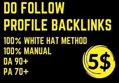 I will do 100 high DA PA SEO profile backlinks