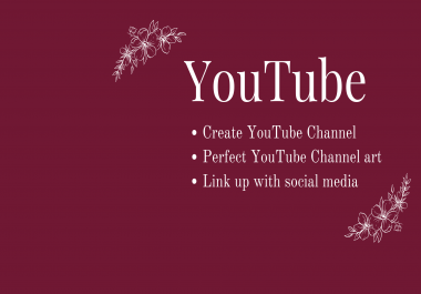 Create YouTube chanel with an appropriate size banner image