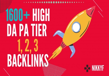 1600+High DA PA Authority Diversify Dofollow Tired Backlinks To Rank 1 On Google
