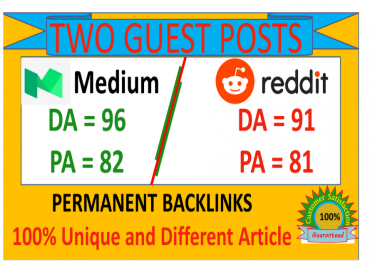I will write Publish Guest Posts on Reddit and Medium,  Boost Your Website