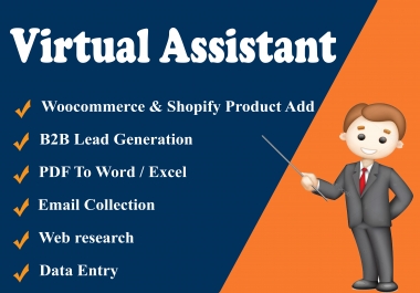 I will be your virtual assistant for Lead Generation and web research