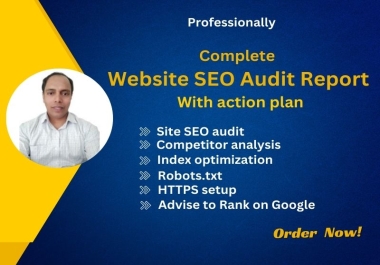 I will provide a website SEO audit report action plan and competitor analysis