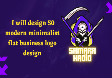 I will design 50 modern minimalist flat business logo design