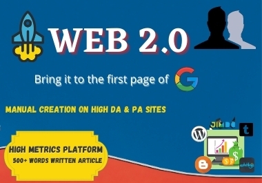 I will do 20 High Quality Web 2.0 Mini Sites Service Best of 2022-2023