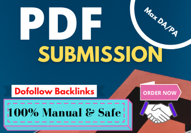 I Will Do 30 PDF Submission Dofollow Backlinks With Max DA/PA.