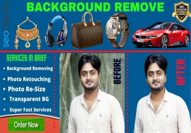 I will do 100 easy Image Background Removal and JPG,  PSD,  PNG delivery