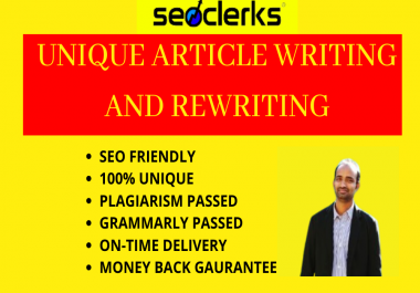 Manually Write or Rewrite SEO Friendly Article
