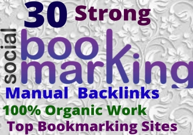 I will do 30 social bookmarking on high da backlinks