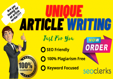Write a unique article on your blog or website including 600 words