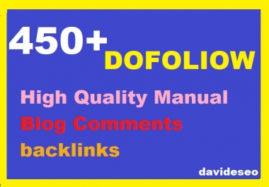 I will create 450+ high authority dofollow backlinks blog comments