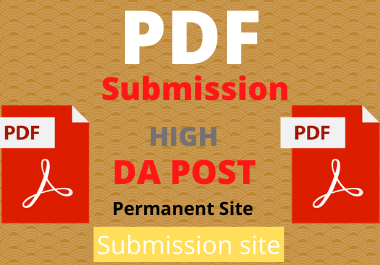 I will do 20 PDF submission manually high da document sharing site
