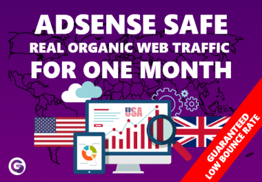 I Will send adsense safe USA,  UK and Australia targeted organic web traffic