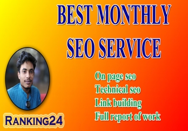 I will do best monthly SEO service with high quality backlinks for google top ranking