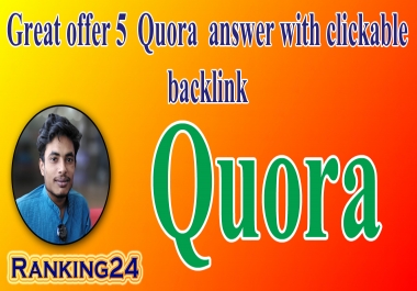Promote Website With 5 HQ Quora Answer By Different Account