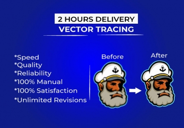 I will vector tracing,  redraw, recreate logo, image,  vectorise perfectly.