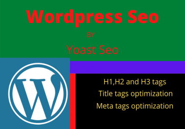 I will do on page SEO and technical optimization using the yoast plugin in 3 page