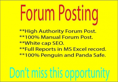 I will give 30 High-Quality Forum Posting Backlinks Best for your SEO