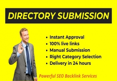 Instant Approval 80 Directory submissions live links manually from PR USA web directories